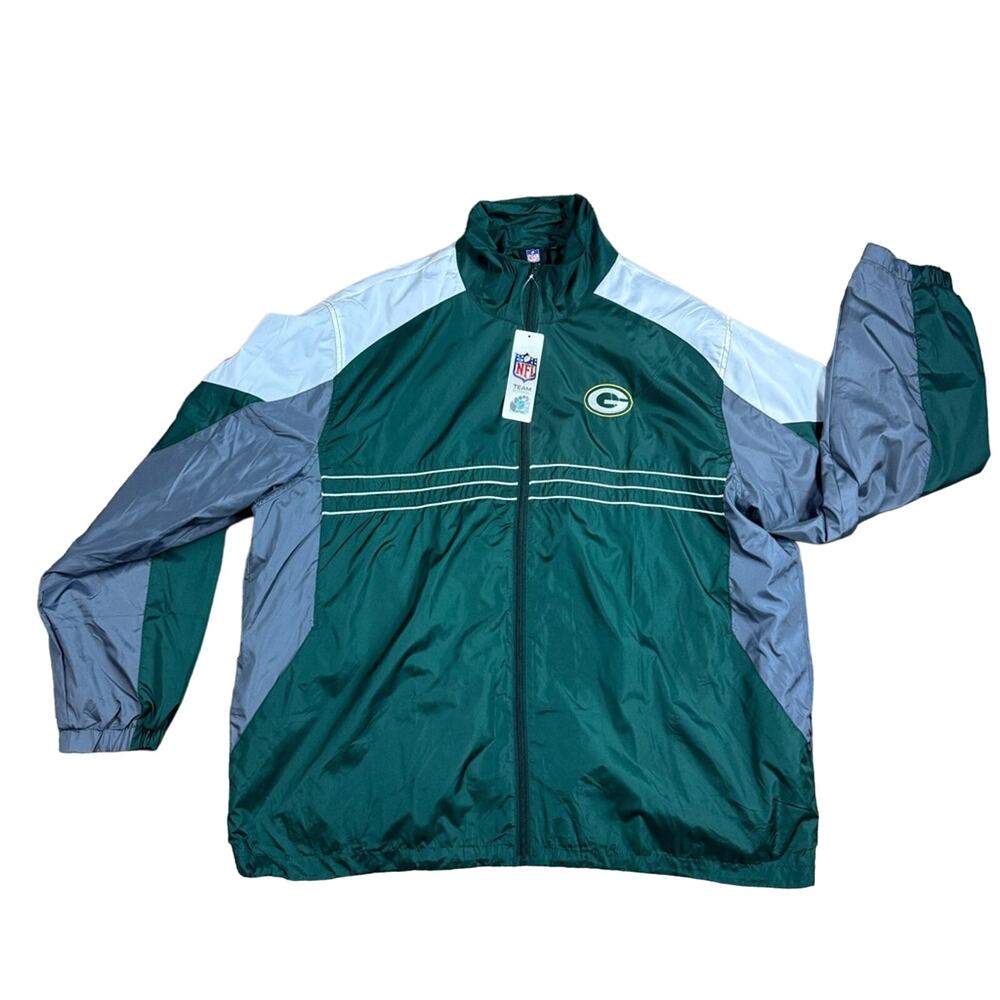 Reebok Team Apparel Green Bay Packers Windbreaker Size XXL NWT